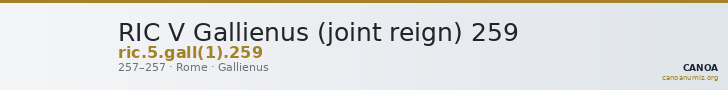 RIC V Gallienus (joint reign) 259 — CANOA