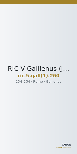 RIC V Gallienus (joint reign) 260 — CANOA