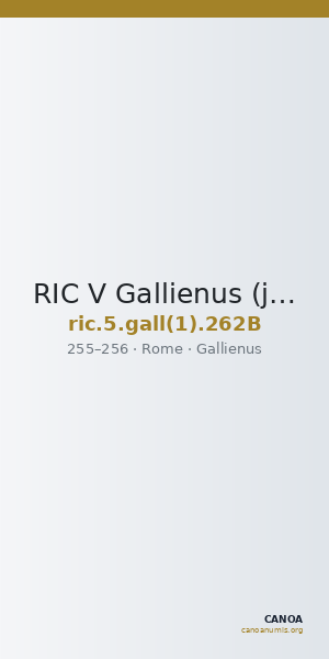RIC V Gallienus (joint reign) 262B — CANOA