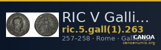 RIC V Gallienus (joint reign) 263 — CANOA
