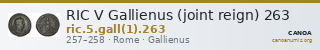 RIC V Gallienus (joint reign) 263 — CANOA