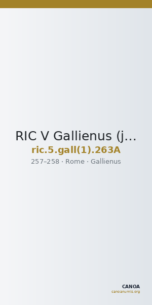 RIC V Gallienus (joint reign) 263A — CANOA