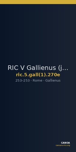 RIC V Gallienus (joint reign) 270e — CANOA