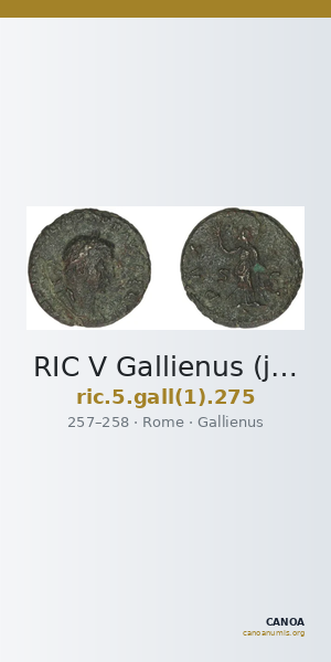 RIC V Gallienus (joint reign) 275 — CANOA