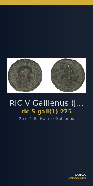 RIC V Gallienus (joint reign) 275 — CANOA