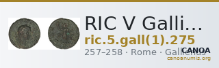 RIC V Gallienus (joint reign) 275 — CANOA