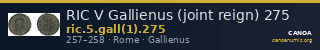 RIC V Gallienus (joint reign) 275 — CANOA