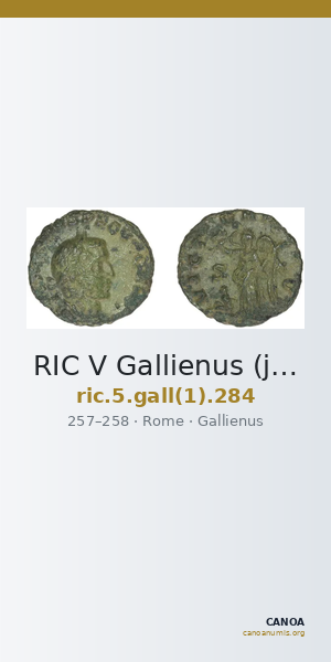 RIC V Gallienus (joint reign) 284 — CANOA
