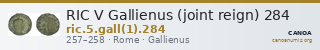 RIC V Gallienus (joint reign) 284 — CANOA