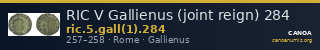 RIC V Gallienus (joint reign) 284 — CANOA