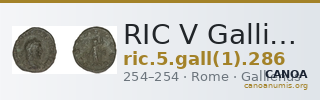 RIC V Gallienus (joint reign) 286 — CANOA