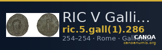 RIC V Gallienus (joint reign) 286 — CANOA