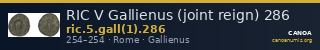 RIC V Gallienus (joint reign) 286 — CANOA
