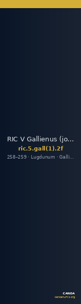 RIC V Gallienus (joint reign) 2f — CANOA