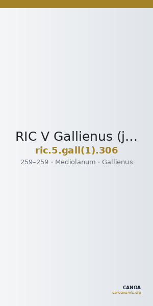 RIC V Gallienus (joint reign) 306 — CANOA