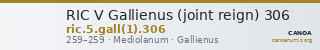 RIC V Gallienus (joint reign) 306 — CANOA
