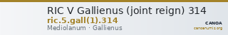 RIC V Gallienus (joint reign) 314 — CANOA