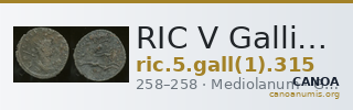 RIC V Gallienus (joint reign) 315 — CANOA