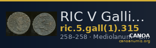 RIC V Gallienus (joint reign) 315 — CANOA