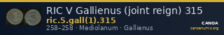 RIC V Gallienus (joint reign) 315 — CANOA