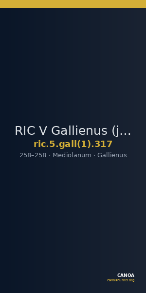 RIC V Gallienus (joint reign) 317 — CANOA
