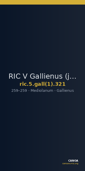 RIC V Gallienus (joint reign) 321 — CANOA