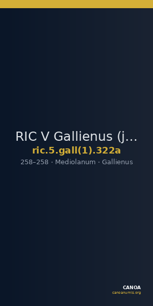 RIC V Gallienus (joint reign) 322a — CANOA