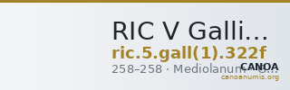 RIC V Gallienus (joint reign) 322f — CANOA