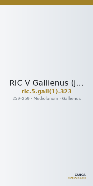 RIC V Gallienus (joint reign) 323 — CANOA