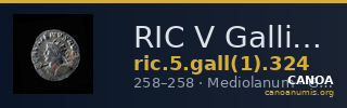 RIC V Gallienus (joint reign) 324 — CANOA
