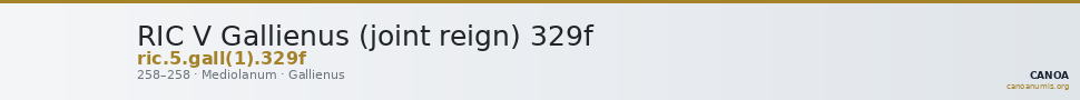 RIC V Gallienus (joint reign) 329f — CANOA