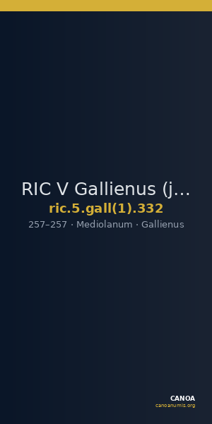 RIC V Gallienus (joint reign) 332 — CANOA