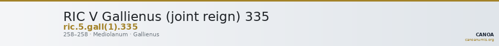 RIC V Gallienus (joint reign) 335 — CANOA