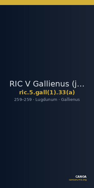 RIC V Gallienus (joint reign) 33(a) — CANOA