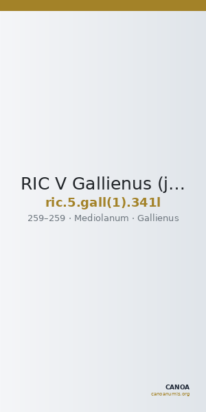 RIC V Gallienus (joint reign) 341l — CANOA