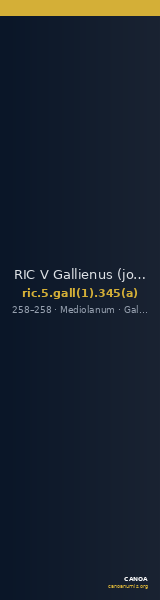 RIC V Gallienus (joint reign) 345(a) — CANOA