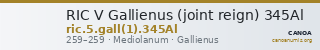 RIC V Gallienus (joint reign) 345Al — CANOA