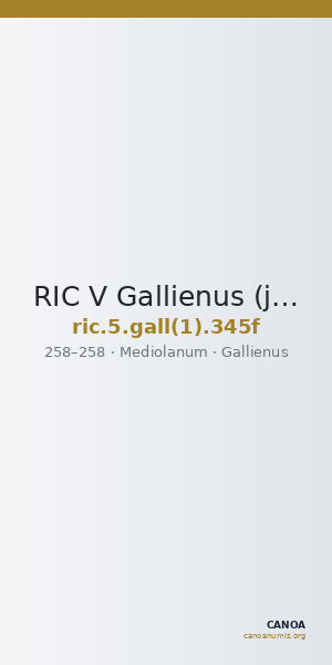 RIC V Gallienus (joint reign) 345f — CANOA