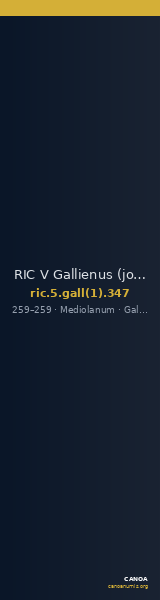 RIC V Gallienus (joint reign) 347 — CANOA