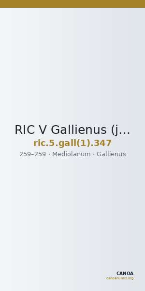 RIC V Gallienus (joint reign) 347 — CANOA