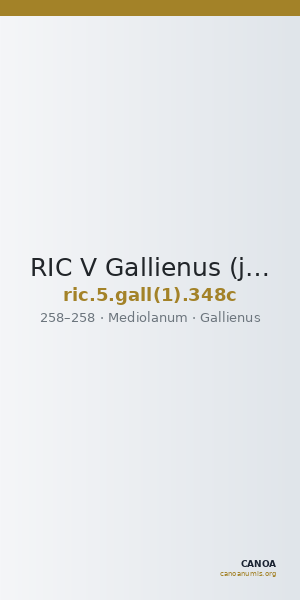 RIC V Gallienus (joint reign) 348c — CANOA