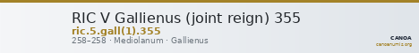 RIC V Gallienus (joint reign) 355 — CANOA