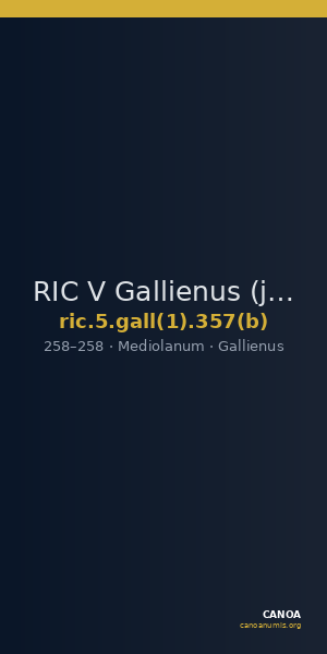 RIC V Gallienus (joint reign) 357(b) — CANOA
