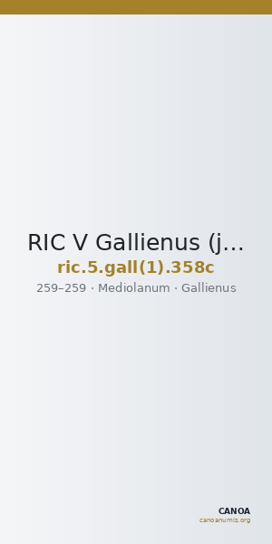 RIC V Gallienus (joint reign) 358c — CANOA