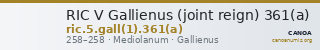 RIC V Gallienus (joint reign) 361(a) — CANOA
