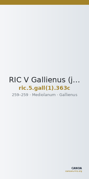 RIC V Gallienus (joint reign) 363c — CANOA