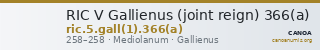 RIC V Gallienus (joint reign) 366(a) — CANOA