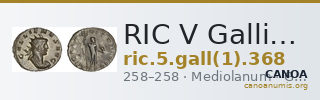 RIC V Gallienus (joint reign) 368 — CANOA
