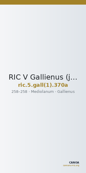 RIC V Gallienus (joint reign) 370a — CANOA