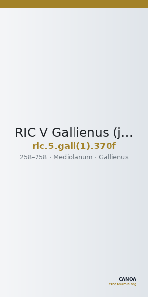 RIC V Gallienus (joint reign) 370f — CANOA